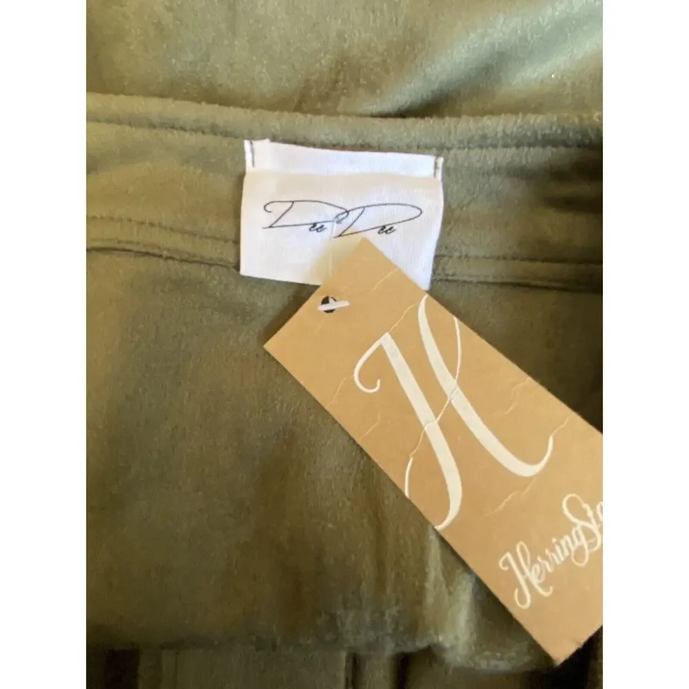 Dee Dee Mossy Light Green Faux Suede Mini Skirt Women's Size Medium